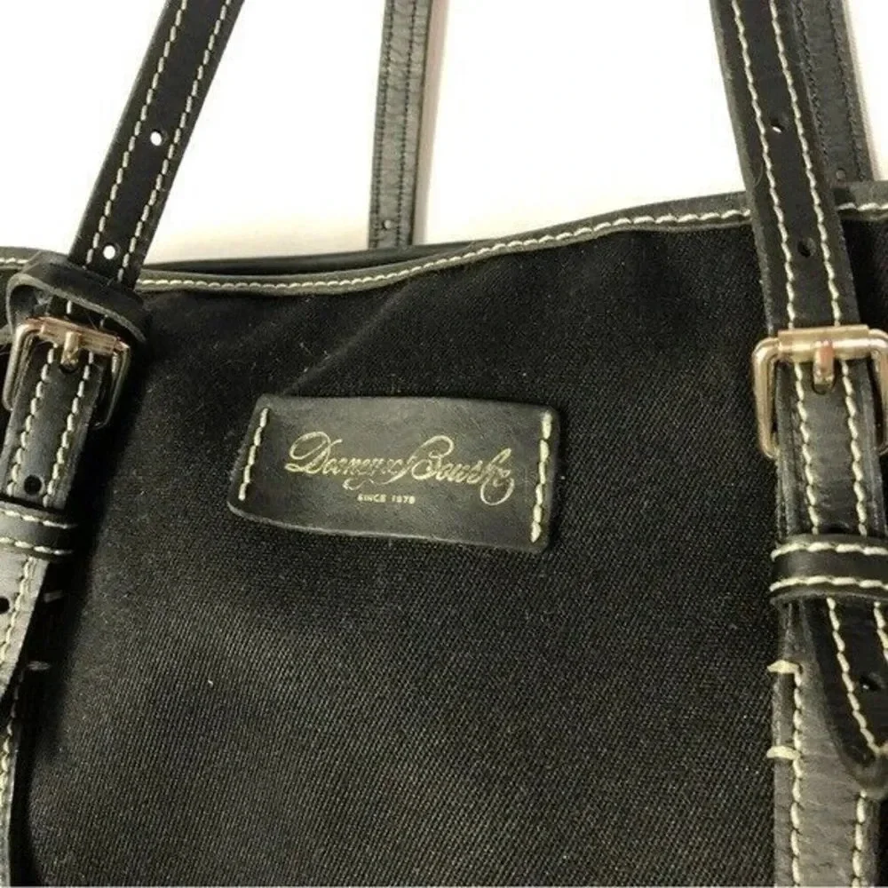 Dooney & Bourke Black Canvas East West Shopper Tote